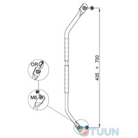 Cipierre, deviator rod, curved, left