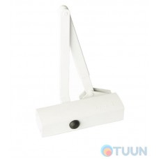 GEZE closer, TS 1500, hold-open with knee rod, white