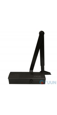 GEZE door closer, TS 2000 V BC hold open with knee rod, black