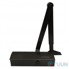 GEZE door closer, TS 2000 V BC hold open with knee rod, black