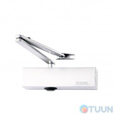 GEZE door closer, TS 2000 V BC with knee rod, white