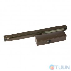 Дотягувач GEZE, TS 1500, hold-open, зі слайдовою тягою, коричневий