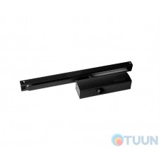 GEZE closer, TS 1500, hold-open, with slide rod, black