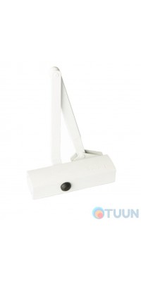 GEZE door closer, TS 1500, with knee rod, white