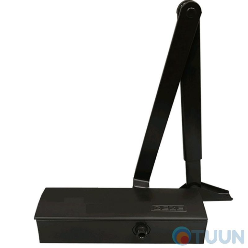 GEZE closer, TS 1500, hold-open with knee rod, black
