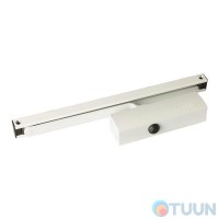 GEZE door closer, TS 1500, with slide rod, white