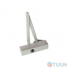GEZE closer, TS 1500, hold-open with knee rod, silver