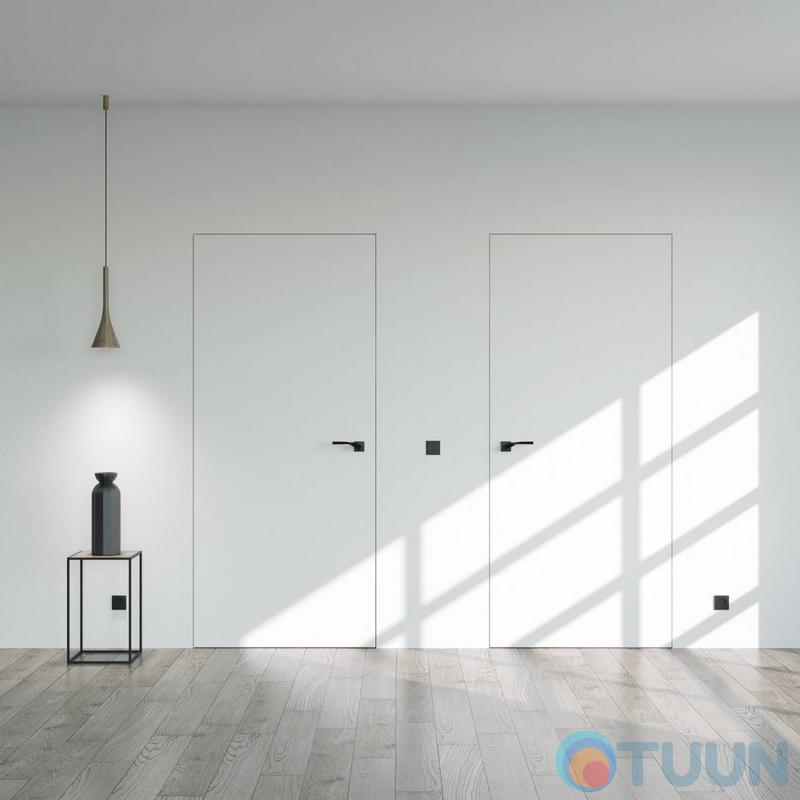 NoFrame concealed door, with end face, primed