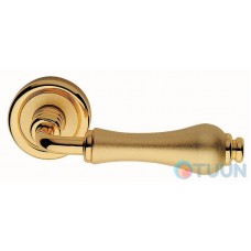 Linea Cali handle, Aldar, on 103 round rosette, gold/matt gold