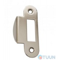 STV, flat end return strip, Latch, polished nickel