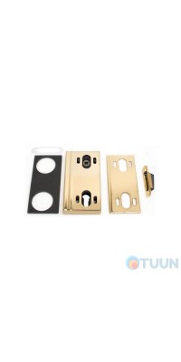 Set lock cl+case floor brass left