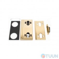 Set lock cl+case floor brass left