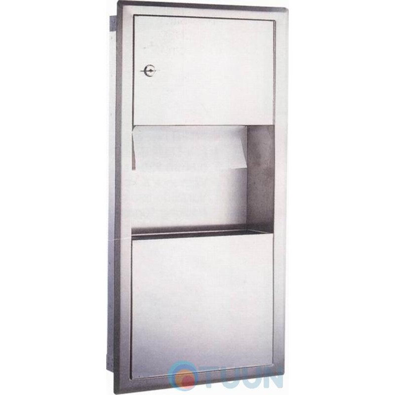 Folding paper towel dispenser, stainless steel tank, 250-300 sheets AE-5011S