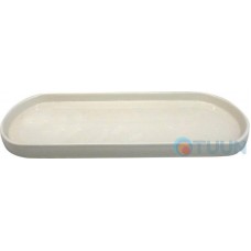 Trento white ceramic accessory stand