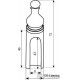 Cap, brass, shaped top (Comit) D14