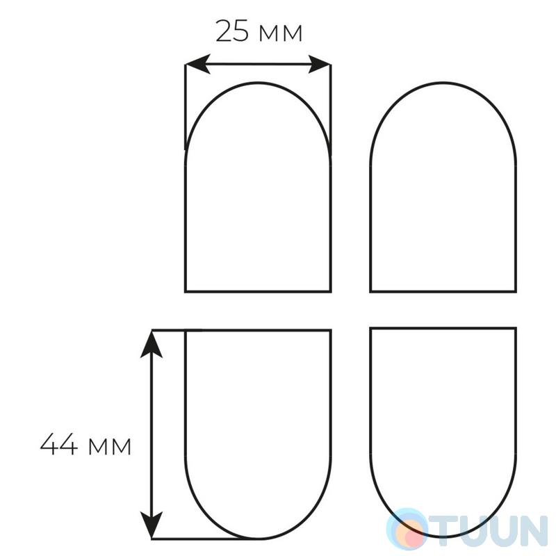 AGB Art. E302001291 Set of caps for Eclipse 3.0 curtain white