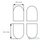 AGB Art. E302001291 Set of caps for Eclipse 3.0 curtain white