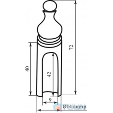 Cap Comit antique iron shaped top D14