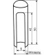 Cap STV SC14 rounded matte chrome (aluminum)