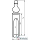Cap Comit matt chrome shaped top D16