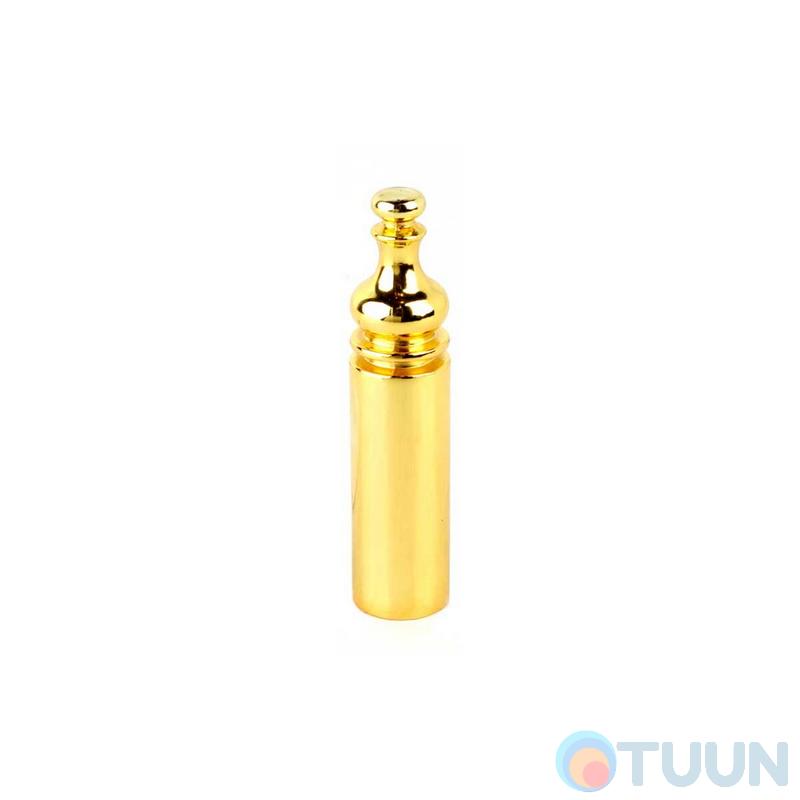 Comit cap, polished brass, shaped top D16