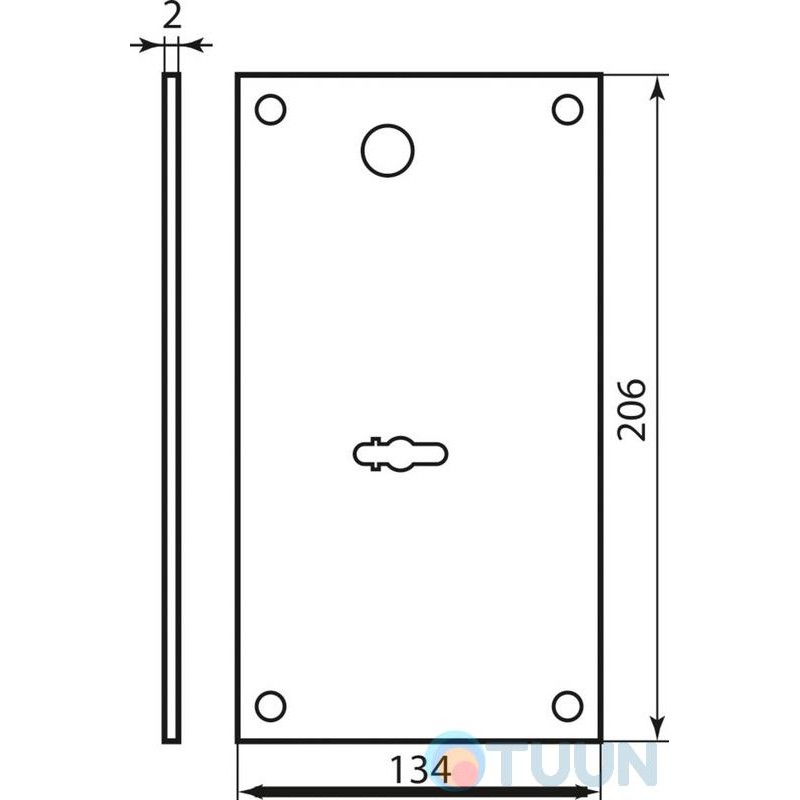 Mottura Art. 94030 Марганцева пластина 134х206х2mm DX (для замку 52.771)
