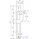 AGB Art. B010002103 відповідна планка до замку латунь з рівн відб 13мм