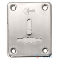 Decorative cover with curtain RDA 02 for a key, matt chrome