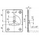 Decorative cover with curtain RDA 02 for a key, matt chrome