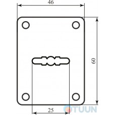 Decorative cover Comit 01 for a key, chrome