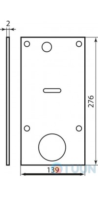 Mottura Art. 94055 Manganese plate 139x276x2mm SX (for lock 54.797,54.587)