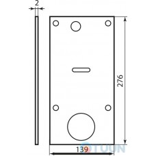 Mottura Art. 94055 Марганцева пластина 139х276х2mm SX (для замку 54.797,54.587)