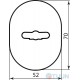 Mottura Art. 95323AA0C1 Cover for lock mat. chrome