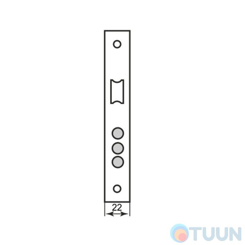 Protect 945-3RB CP 3-rig lock counter-latch chrome