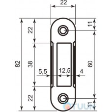 AGB Art. B014029693 Відповідна планка Polaris Easy-Fix 1,2 мм чорний