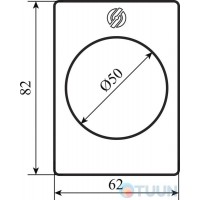 Securemme 4350KCS Декоративная накладка прямоугольная мат.хром d46