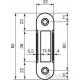 AGB Art. B014029612 ответная планка Polaris Easy-Fix 1,2мм ант латунь