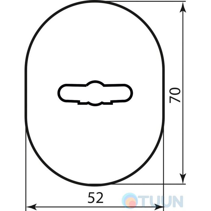 Mottura Art. 95323СR0C1 Cover for the lock chrome