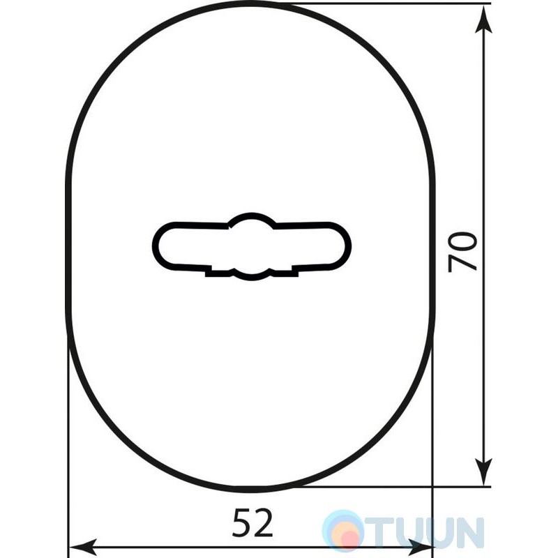 Mottura Art. 95324АА0C1 Cover for a lock with a matt chrome tab