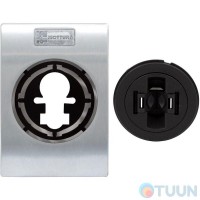 Декоративна накладка Mottura Art. 95501B0CS для замка 3DKey матовий хром прямокутна