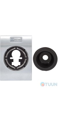 Decorative cover Mottura Art. 95502B0CS for 3DKey lock rectangular matte chrome