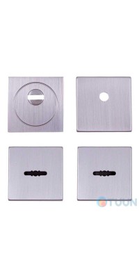 Комплект броненакладки Protect 60*60 mm с декоративными накладками хром матовый