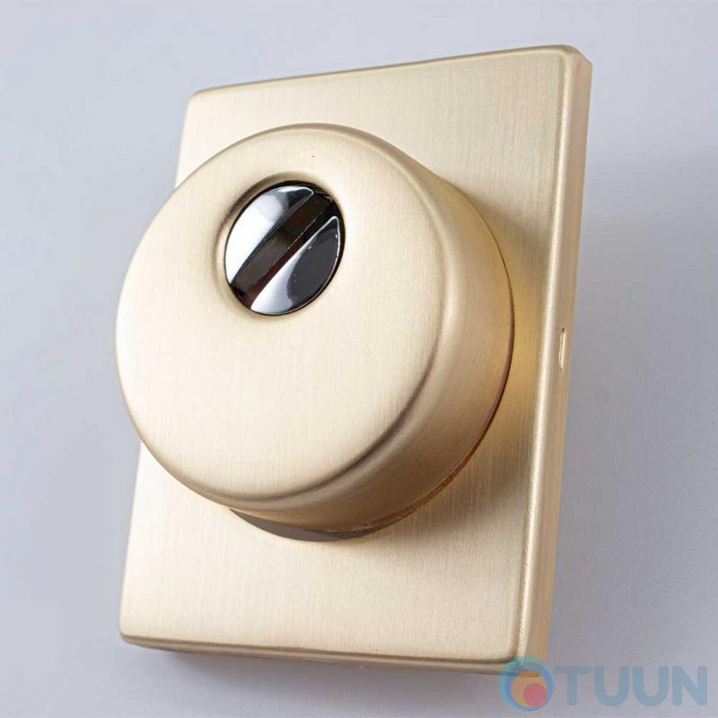 Броненакладка Protect 25mm с декоративной накладкой 60X80 мм SG мат золото