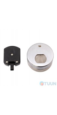 Броненакладка DISEC MAGNETIC MR125L-25D1T хром матовый 3 ключа