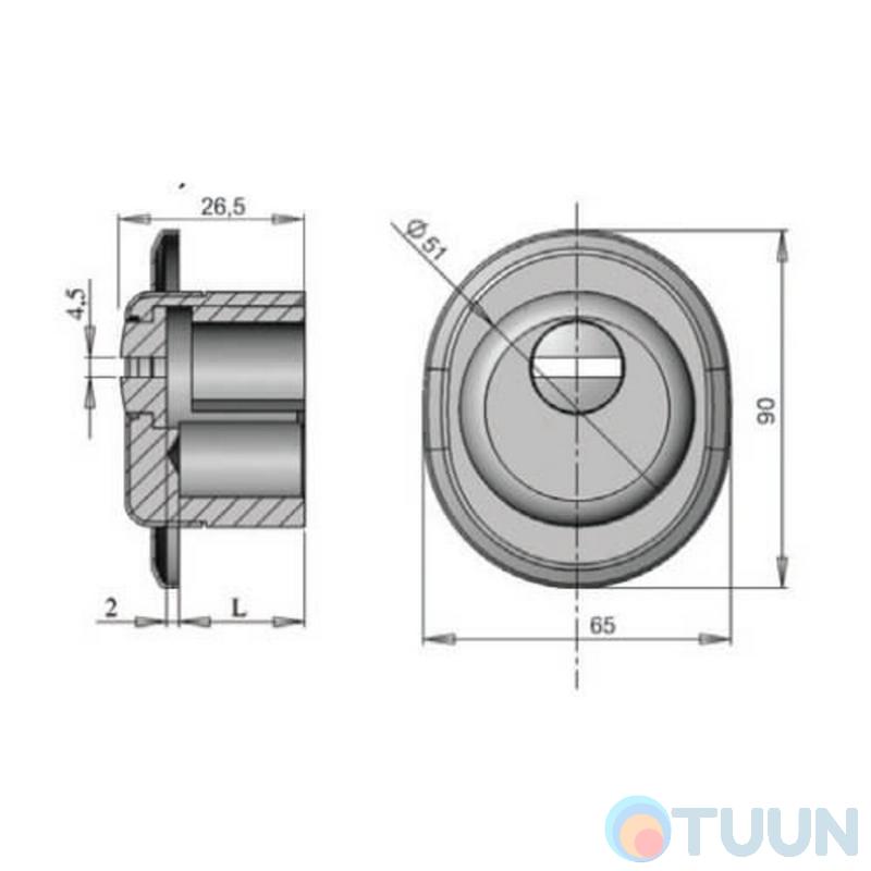 Armor plate Comit CM-245 AB ant brass