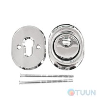Protect 213 14mm armor plate set with oval CP chrome ring (stitched)