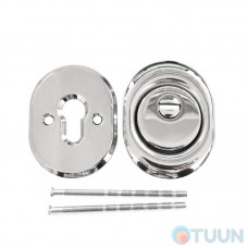 Protect 213 14mm armor plate set with oval CP chrome ring (stitched)