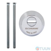 Securemme 4255ECL14M2 Armored cover for cylinder chrome, with logo