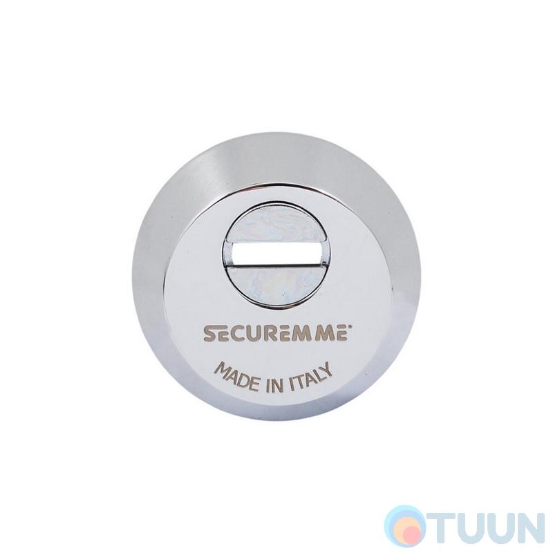 Securemme 4255ECL14M2 Броненакладка под цилиндр хром, с логотипом