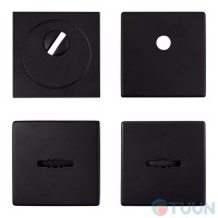 Комплект броненакладки Protect 60*60 mm з декоративними накладками чорний матовий